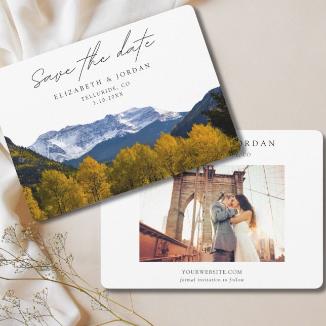 Convite Telluride Wedding Colorado Salve a Data (Telluride Wedding Colorado Save the Date Invitation
)