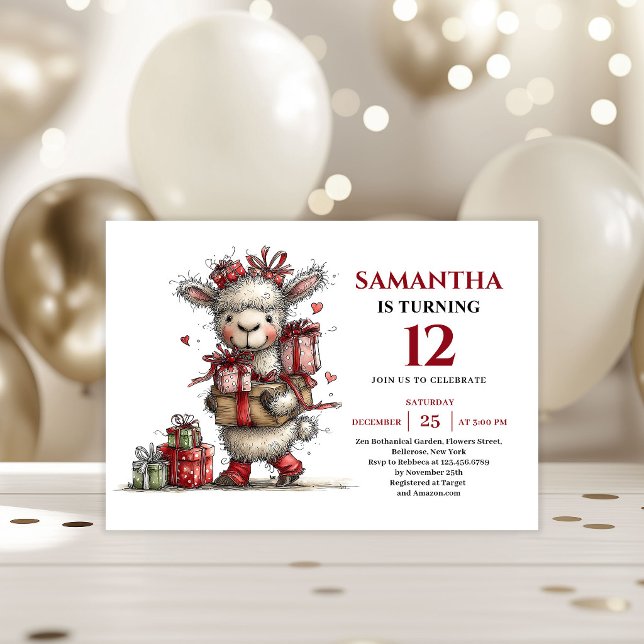 Convite Tema adorável e caprichoso de animais para festa d (Adorable whimsical animals theme kids birthday invitation

)