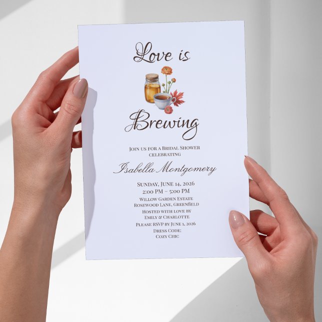 Convite Tema Amor Está Fermentando (Love Is Brewing Theme Invitations
)