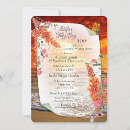 Convite Tema Botânico Elegante de Tonalidade Neutra do out