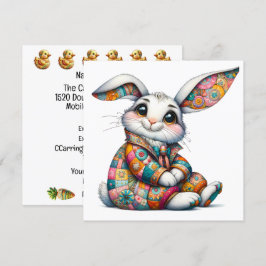 Convite Tema Coelhinho da Páscoa Precioso