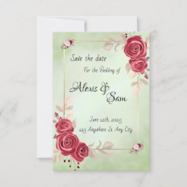 Convite Tema da cor do marrom em verde