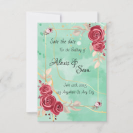 Convite Tema da cor do marrom em verde