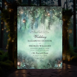Convite Tema da Floresta Encantada de Casamento de Fairyta