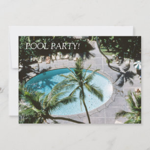 Convite Tema da Piscina inspirada no Médio do século 195