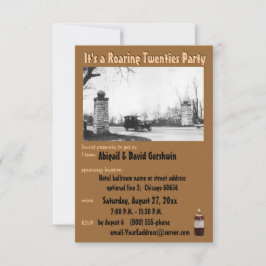 Convite Tema da proibição do Roaring 20's
