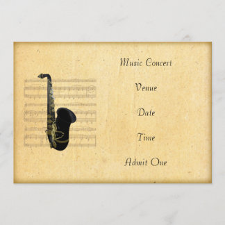 Convite Tema de Admissão de Música para o Saxofone