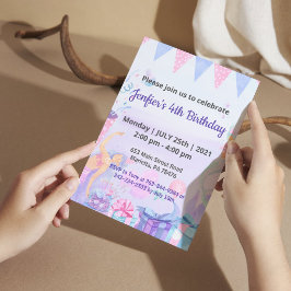 Convite Tema de Aniversário da Bebê Rainha Roxa