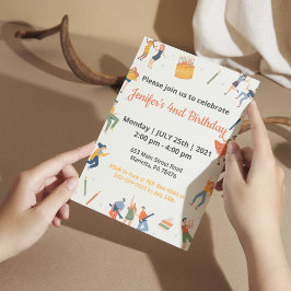 Convite Tema de Aniversário de Crianças Elegantes