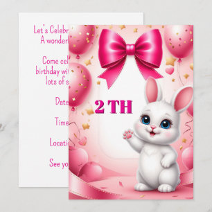 Convite Tema de Aniversário do Coelhinho Fofo 🐰