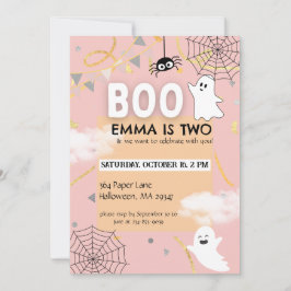 Convite Tema de Boo Birthday | Aniversário de Garota de Qu
