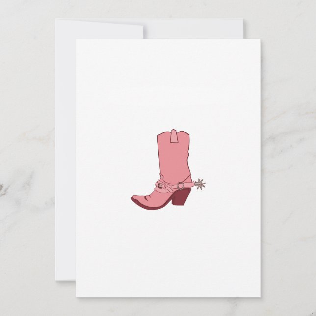 Convite Tema de bota de cowgirl, cowboy  (Frente)