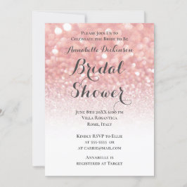 Convite Tema de Brilhos Rosa