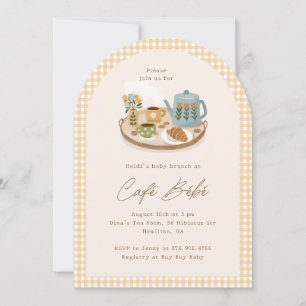 Convite Tema de Café Bébé para Chá de Bebê