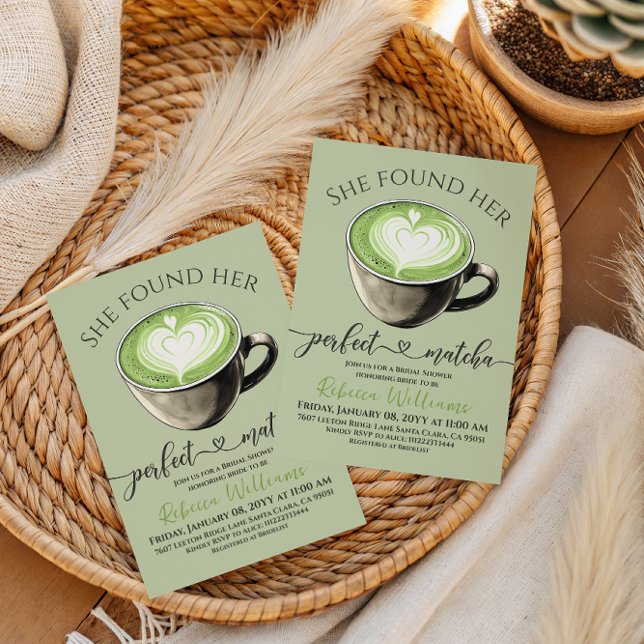 Convite Tema de Café Moderno Combinação Perfeita Chá Revel (Criador carregado)