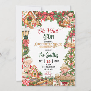 Convite Tema de Casa de Pão de Mel Oh Que Diversão Natal
