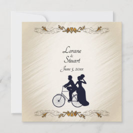 Convite Tema De Casamento Bicicleto