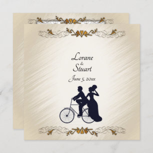 Convite Tema De Casamento Bicicleto
