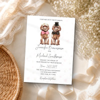 tema de casamento de cachorro coração pata Cockapo