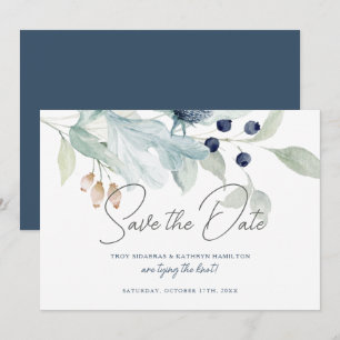 Convite Tema de Casamento de Inverno Elegante Salve a Data