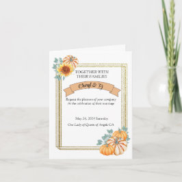Convite Tema de Casamento de Outono