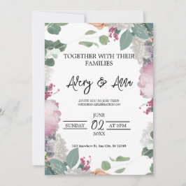 Convite Tema de Casamento Floral