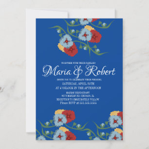 Convite Tema de casamento mexicano com folhagem vinha flor