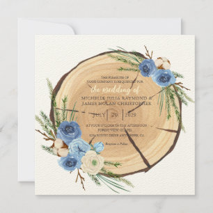 Convite Tema de Casamento Rustic Woodland