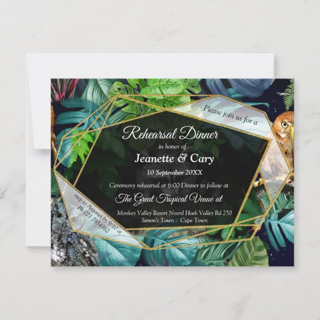 Convite Tema de celebração de festas ao vivo da noite (Frente)