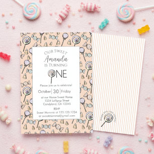 Convite Tema de Doce Pequeno Anjo 1º Aniversário