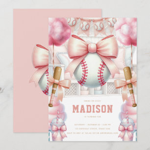 Convite Tema de Esportes Feminino de Luxo para Aniversário