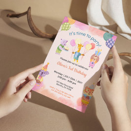 Convite Tema de festa de aniversário de crianças