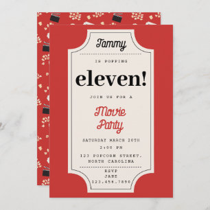 Convite Tema de Festa de aniversário de Ficheiro de Filme