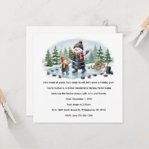 Tema de Festa do Boneco de Neve de Hóquei