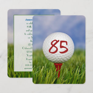 Convite Tema de Golfe da Festa de aniversário 85