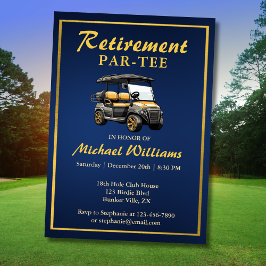 Convite Tema de Golfe Elegante da aposentadoria Carrinho A