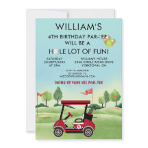 Tema de golfe para menino no 4º aniversário Par-Te