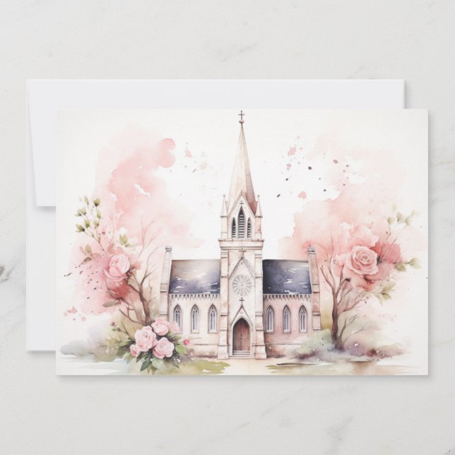 Convite Tema de Igreja Tradicional (Verso)