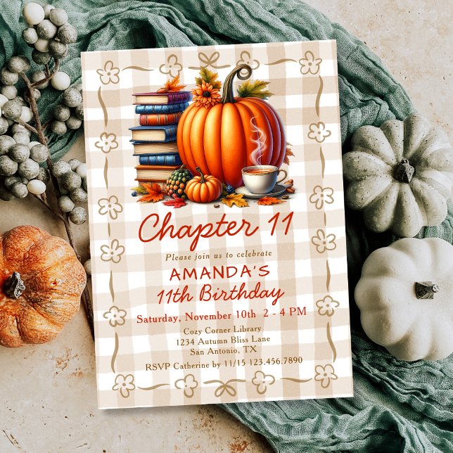 Convite Tema de Livro do Capítulo 11 Storybook Aniversário (Criador carregado)