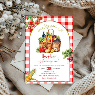 Convite Tema de Mercado do Agricultor Localmente Cultivado