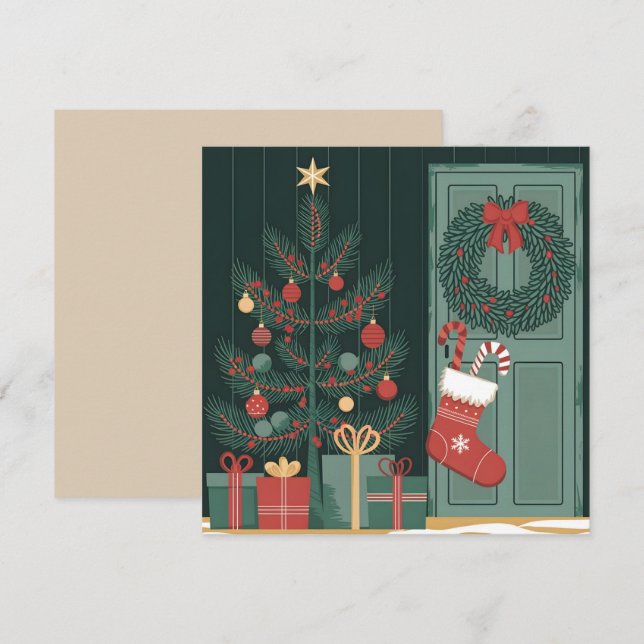 Convite Tema de Natal (Frente/Verso)