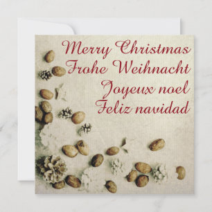 Convite Tema de Natal com nozes...