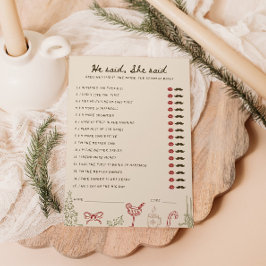 Convite Tema de Natal para download Ele disse que ela diss