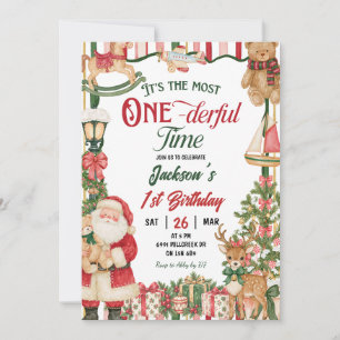 Convite Tema de Papai Noel Tempo Mais Maravilhoso Aniversá