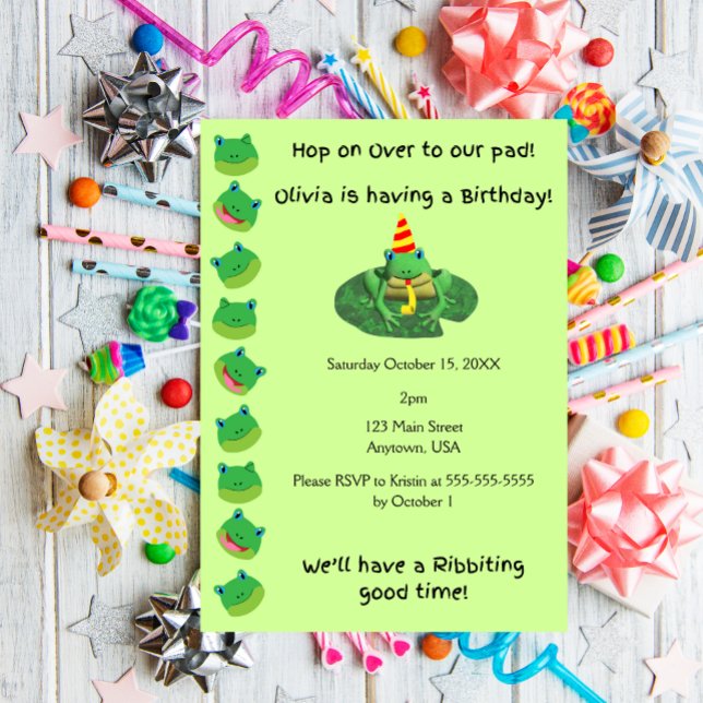 Convite Tema de rã (Criador carregado)