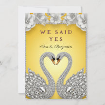 Tema de Romance de Luxo com Par de Cisnes de Diama
