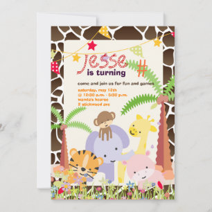 Convite Tema de Selva/Festa Personalizada/foto