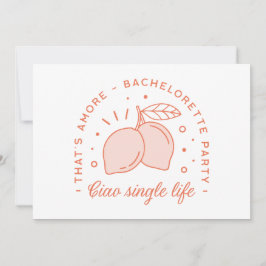Convite Tema de verão italiano festa de solteira engraçado