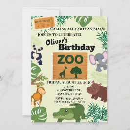 Convite Tema de Zoológico