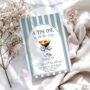 Convite Tema Do Café Espresso Martini Chá de fraldas Azul 